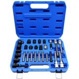 ZKTOOL 30 Stk. Werkzeug-Set für die Entfernung des Lichtmaschinenrillenrades im Automobil, Generator-Rücklaufsperren-Steckschlüssel-Bit-Set, Schwungrad-Abzieher, Generator-Riemenscheiben-Werkzeug