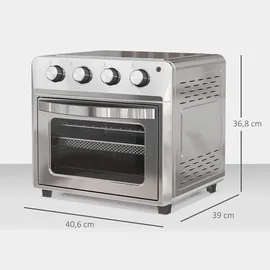 Homcom Mini Backofen Silber
