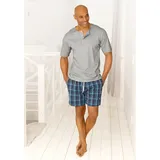 S.Oliver Pyjama S.OLIVER, Herren, Gr. 44/46 (S), grau (grau, meliert), Jersey, Webqualität, Obermaterial: 100% Baumwolle.
