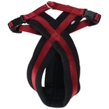 TRIXIE Premium Harness mit Fleecepolsterung, M: 45–80 cm / 25 mm, rot
