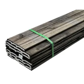 WOODTEX Sichtschutzelement 180 x 4 cm grau Holz