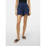 Vero Moda Shorts "VMNATALI HW SHORTS NOOS", Damen, Gr. S (36), N-Gr, blau (navy blazer), Web, Obermaterial: 100% Baumwolle, unifarben, relaxed fit kurz, Hosen Shorts