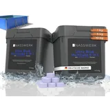 Nasswerk® Chlortabletten Multitabs 5-in-1 für Pool & Whirlpool – Chlorpflege komplett, Ultra Blue Multitabs 20g 10kg – Whirlpool & Pool Hygiene pur blau 10 kg