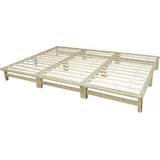 Homestyle4u Familienbett Palettenbett 270x200 cm Schlafzimmer, Betten