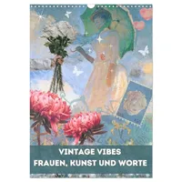 Calvendo Vintage Vibes – Frauen, Kunst und Worte (Wandkalender