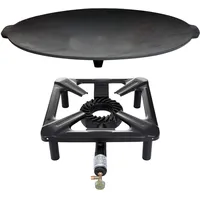 ALLGRILL Hockerkocher-Set (groß) mit Gusseisengrillschale Ø 45 cm - ohne Zündsicherung