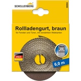 Schellenberg 36004 Rolladengurt 23 mm x 6,0 m System MAXI, Rollladengurt braun