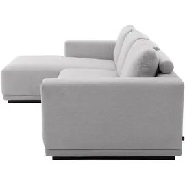 Musterring Eckcouch Polyester Anreihsofa rechts & Longchair links 3-Sitzer Grau