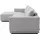 Musterring Eckcouch Polyester Anreihsofa rechts & Longchair links 3-Sitzer Grau