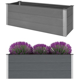 furnicato Garten-Hochbeet WPC 150 x 50 x 54 cm Grau