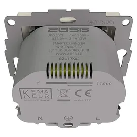 2USB Schuko-Steckdose 2USB 55 x 55 mm Weiß 1 St.