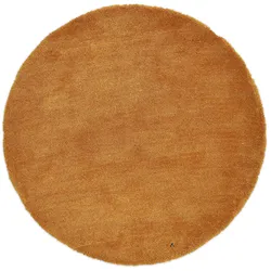 Hochflor-Teppich »Shaggy Teppich Cozy«, rund, 25 mm Höhe, Uni Farben, auch in Pastell Farben, weich & kuschelig, 96277707-0 gold 25 mm