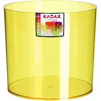 Kadax Blumentopf aus Kunststoff, Topf, rund, transparent, 14 cm,