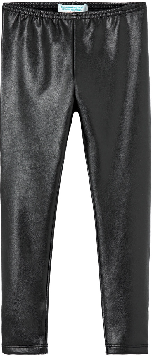 Boboli - Leggings LEDER LOOK in schwarz, Gr.128