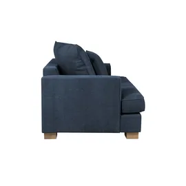 Soho Sessel Franka Webstoff 136 x 87 x 103 cm Blau mit Kissen