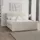 kaiser möbel Boxspringbett mit bettkasten und topper 160x200 TRENTO stoff Plüsch Cord Ecru H3-Bonell - Creme