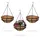 Relaxdays Blumenampel 50 x 31 cm Braun/Schwarz