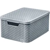 Curver Aufbewahrungsbox Style 39,3 x 29,3 x,18,7 cm 1-tlg. hellgrau