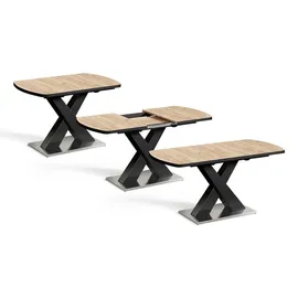 Vicco Chinto 120 x 76 x 80 cm schwarz/eiche rustikal