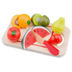 New Classic Toys® Spielzeug-Polizei Einsatzset Früchte schneiden Holzspielzeug mit Holzbrett Kinderküchen-Zubehör