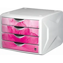 Helit Schubladenbox the chameleon 26,2 x 30,5 x 21,2 cm 4-tlg. pink