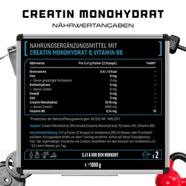 German Elite Nutrition GEN Creatin Monohydrat Pulver 1000g