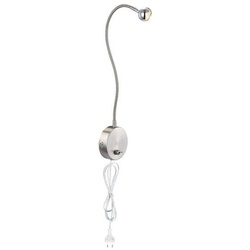 Serpent Wandleuchte Metall Nickel Matt, Led