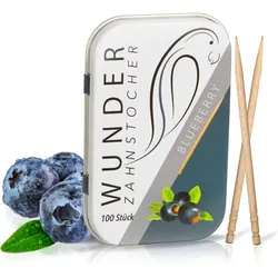Wunder Zahnstocher Blaubeere Dose - Display - Inhalt 10 Stück Edle Metalldose - Lifestyle