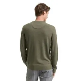 Tom Tailor Herren Rundhals Pullover BASIC CREWNECK KNIT Relaxed Fit Tea Leaf Grau 39401 XL