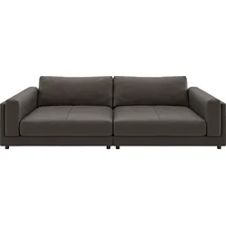 Big-Sofa 3C CANDY "Karalis mit extra großer Sitztiefe, elegantes Mega Sofa zum Relaxen", braun (espresso), B:294cm H:85cm T:150cm, 100% Leder, Sofas, auch in Cord- oder Leder-Bezug, lose Kissen, loungige Bequemlichkeit