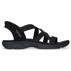 Skechers für Damen. 163460 Reggae Slim Sandalen schwarz (38), Wohnung, Keine, Lässig