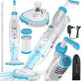 Kesser Poolsauger 7,4 V inkl. 1 x 2,0 Ah + Teleskopstange 3,60 m 15000 l blau