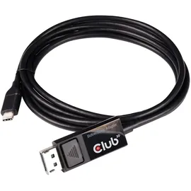 Club 3D USB-C zu DisplayPort Adapterkabel 1,80 m Schwarz