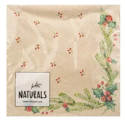 Naturals Servietten - Mistelzweige 33x33cm