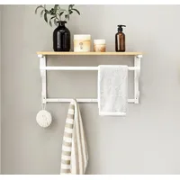 VASAGLE Wandgarderobe, mit 5 Haken