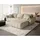 cornero Eckcouch Velours 3-Sitzer Beige