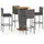 vidaXL Gartenbar Set 5-tlg. Grau