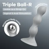 Satisfyer Triple Ball-R, 18 cm, grau