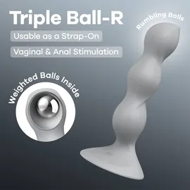 Satisfyer Triple Ball-R, 18 cm, grau