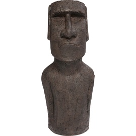 Kare Design Deko Objekt Easter Island, Grau, Bodenfigur, Deko Figur, Osterinseln, Magnesiumoxid, handgefertigt, 80x34x26 cm (H/B/T)