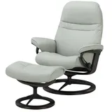 Stressless Relaxsessel mit Hocker aus Leder Signature M ¦ blau