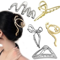 Haarklammer Volummi Metall Haarspangen Set für Damen Haarklammer Butterfly Clips Haarklammer für Damen Gold & Silber Haarspange für Dünnes Oder Dickes Haar, Verzierung für Jedes Outfit(5 Stück)