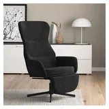vidaXL Relaxsessel mit Fußstütze Schwarz Samt