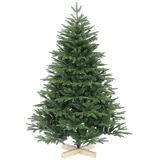 salcar Weihnachtsbaum künstlich 150 cm mit Holzständer, PE naturgetreue Spritzguss Elemente & PVC Nordmanntanne, 1,5 m Tannenbaum künstlich (Ø 112 cm)