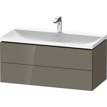 Duravit Möbelset c-shaped Set wandhängend wandhängend „L-Cube“ 100 × Flannel Grey Hochglanz Lack