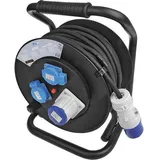PRO PLUS ProPlus, Kabelrolle, Kabeltrommel CEE 25M 3x2,5mm2 (2x Schuko + 1xCEE) (25 m, 7.50 mm2)