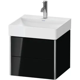 Duravit XSquare Waschtisch-Unterschrank XS416004040, 48,4x39,7x46cm, 2 Schubkästen, Schwarz Hochglanz