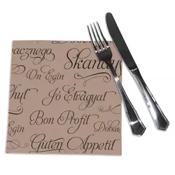 Schachtel mit 600 Papierservietten 40x40 mit verzierter Spitze – Farbe – Eco Nature + Bon Appetit