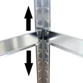 Baumarktplus Schwerlastregal verzinkt 180x90x40 cm je 5 Böden pro Regal Traglast von 875kg Werkstattregal Kellerregal Archivregal