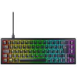 CHERRY XTRFY K5V2 Mechanische Gaming-Tastatur im 65 %-Format Kabelgebunden, DE-Layout, CHERRY MX2A Red-Switches, LED-Strip-Technologie